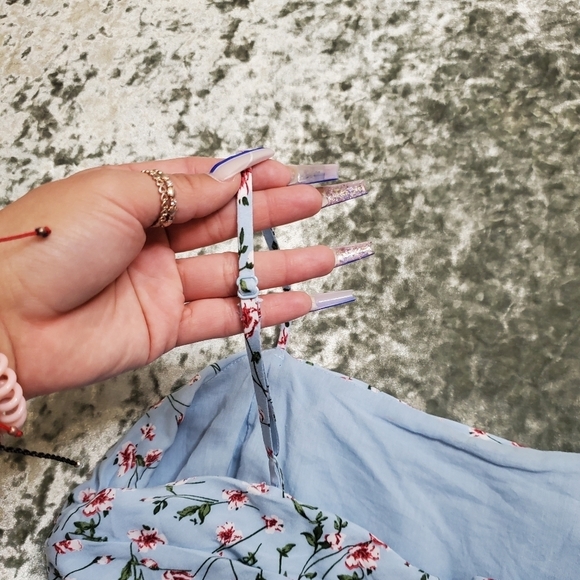 Bardot Ruched Floral Midi Dress - Picture 8 of 8